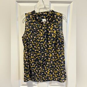 Cabi sleeveless print sheer blouse